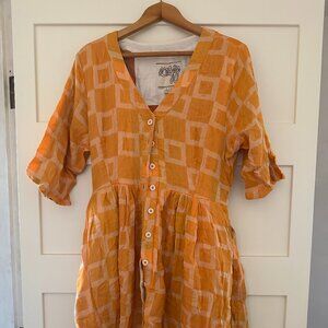 Ace & Jig Orange Geometric Dress